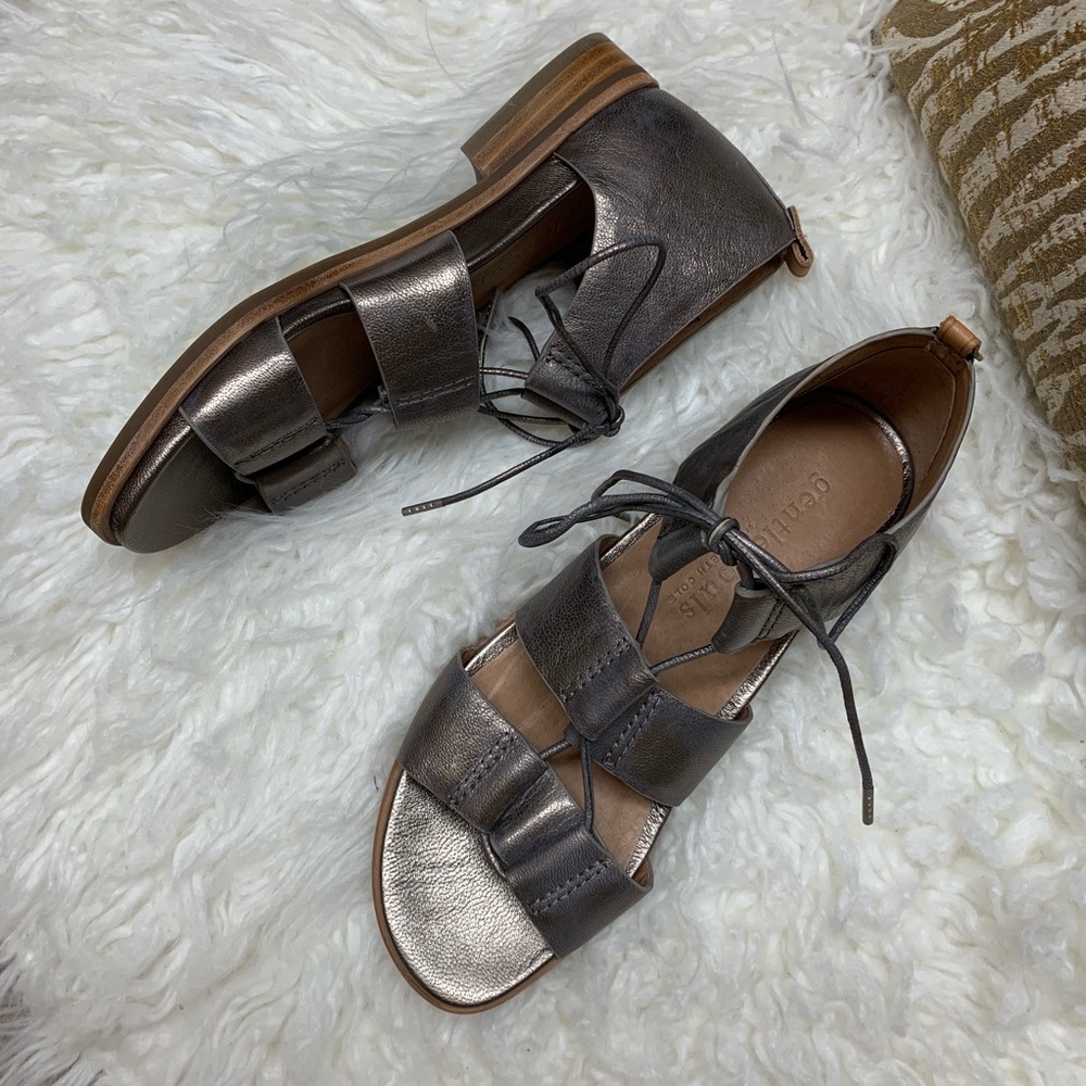 Gentle Souls Fina Metallic Gladiator Sandal Size 6 - Picture 2 of 12